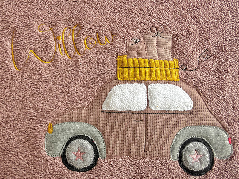 Retro Auto Weihnachts Set - doodle Stickdatei